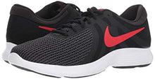 Load image into Gallery viewer, Nike Men's Revolution 4 Running Shoe, Black/University red-Oil Grey, 9.5 Regular US