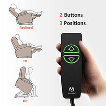 Load image into Gallery viewer, Mcombo Large Power Lift Recliner Chair with Massage and Heat for Elderly Big and Tall People, 3 Positions, 2 Side Pockets and Cup Holders, USB Ports, Faux Leather 7517 (Large, Cream White)