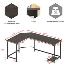 Load image into Gallery viewer, WeeHom L Shaped Desk Corner Gaming Computer Desk for Home Office Sturdy PC Laptop Table Workstation,Small Size