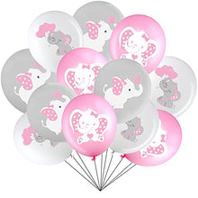 Load image into Gallery viewer, 45 Pieces 12 Inch Elephant Latex Balloon Little Peanut Baby Shower Elephant Balloon for Baby Boy Girl Elephant Animal Themed Birthday Party Supplies Indoor Outdoor Decor (Pink)