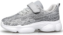Load image into Gallery viewer, MURDESOT Kids Shoes Toddler Boys Girls Athletic Running Sports Strap Sneakers for Toddler/Little Kid/Big Kid 5 Grey