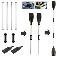 Load image into Gallery viewer, zhgzhzwlf Boat Oars Telescopic Paddle Detachable Combo Dual Purpose Long Oars 49in Extendable Aluminum Marine Oar to 83in for All Kinds of Kayak and Boat 1 Pair
