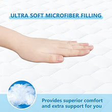 Load image into Gallery viewer, Queen Waterproof Mattress Protector, Breathable Noiseless Mattress Cover, Deep Pocket Fit Up to 21 Inches, Quilted Alternative Filling Mattress Pad Cover (White)