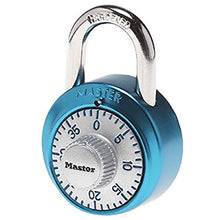 Load image into Gallery viewer, Master Lock 1561DLTBLU Locker Lock Combination Padlock, 1 Pack, Light Blue