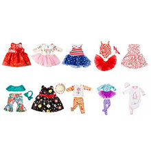Load image into Gallery viewer, ZQDOLL 19 pcs Girl Doll Clothes Gift for American 18 inch Doll Clothes and Accessories, Including 10 Complete Sets of Clothing