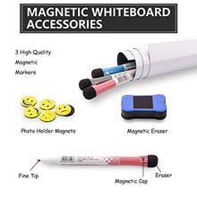 Load image into Gallery viewer, Prefer Green Magnetic Dry Eraser White Board Sheet for Kitchen Refrigerator with Stain Resistant Technology, Organizer & Planner Whiteboard 12” X 8”, Include 1 Eraser, 3 Markers & 6 Fridge Magnets