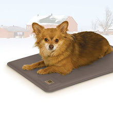 Load image into Gallery viewer, K&H Pet Products Deluxe Lectro-Kennel Heated Pad Small Gray 12.5" x 18.5" 40W