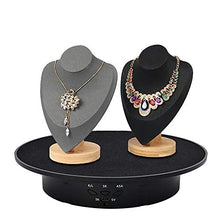 Load image into Gallery viewer, JAYEGT Motorized Rotating Display Stand, 20CM /Load 8KG, 360 Degree Electric Rotating Turntable for Photography Products, Jewelry, 3D Model,with 5 Colors Backgrounds- Black