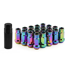 Load image into Gallery viewer, 20 PCS Universal Chrome M12x1.5 Extended Tuner Lug Nuts-Open End Cone Seat, Wheel Bolts Stud Forged Racing Lug Nuts Spline V48 Auto Acorn Rim Extend Lock Cover