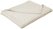 Load image into Gallery viewer, SUPERIOR 100% Cotton Thermal Blanket, Soft and Breathable Cotton for All Seasons, Bed Blanket and Oversized Throw Blanket with Luxurious Basket Weave Pattern - Full/Queen Size, Ivory