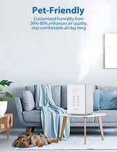 Load image into Gallery viewer, Elechomes Warm and Cool Mist Humidifiers, SH8820 Top Fill 5.5L Humidifier for Large Room Bedroom Plants with Remote Control, 20db Ultra Quiet, LED Display, 600ml/h Max Humidity, Auto Shut-off, White