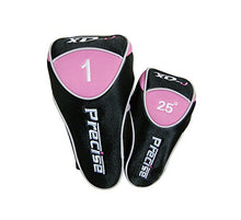 Load image into Gallery viewer, Remarkable Girls Right Handed Pink Junior Golf Club Set for Age 9 to 12 (Height 4'4" to 5') Set Includes: Driver (15"), Hybrid Wood (25, 7, 9 Iron, Putter, Bonus Stand Bag & 2 Headcovers