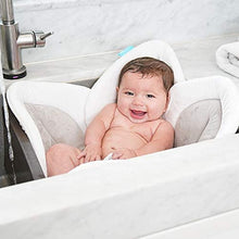 Load image into Gallery viewer, Blooming Bath Lotus Baby Bath Seat - Premium Baby Bathtub, Fits Most Sinks - Newborn & Baby Essentials - Baby Gifts - 33" - Grey/Dark Grey