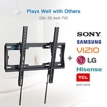 Load image into Gallery viewer, Tilt TV Wall Mount Bracket Low Profile for Most 26-55 Inch LED LCD OLED Plasma Flat Curved Screen TVs, 8 Degrees Tilting for Anti-Glaring, Max VESA 400x400mm and Holds up to 99lbs by Pipishell