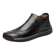 Load image into Gallery viewer, Leather Men's Boots Large Size Casual outdoor Boots black Shoes
