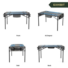 Load image into Gallery viewer, ARROWHEAD OUTDOOR 51” Heavy-Duty Portable Folding Table, 8 Cup Holders, Integrated Cooler, 2 Side Storage Pouches, No Sag Surface, Carrying Case, Steel Frame, High-Grade 600D Canvas, USA-Based Support