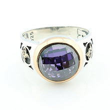 Load image into Gallery viewer, KAR 925K Stamped Sterling Silver Amethyst Zircon Men's Ring K41F (9)