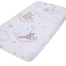 Load image into Gallery viewer, Disney Winnie The Pooh - Classic Pooh - Ivory, Tan & White Photo Op Fitted Crib Sheet, Tan, White, Grey , 28x52x8 Inch (Pack of 1)