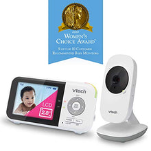 Load image into Gallery viewer, VTech VM819 Video Baby Monitor with 19Hour Battery Life 1000ft Long Range Auto Night Vision 2.8β Screen 2Way Audio Talk Temperature Sensor Power Saving Mode and Lullabies, White