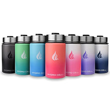 Load image into Gallery viewer, HYDRO CELL Stainless Steel Water Bottle w/ Straw & Wide Mouth Lids (64oz 40oz 32oz 24oz 18oz 14oz) - Keeps Liquids Perfectly Hot or Cold with Double Wall Vacuum Insulated Sweat Proof Sport Design (Neon/Neon 14oz)*