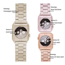 Load image into Gallery viewer, iiteeology Compatible with Apple Watch Band 38mm 40mm, Stainless Steel iWatch Band Replacement Strap for iWatch SE & Series 6 5 4 - Gold