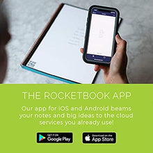 Load image into Gallery viewer, Rocketbook Smart Reusable Notebook - Dot-Grid Eco-Friendly Notebook with 1 Pilot Frixion Pen & 1 Microfiber Cloth Included - Atomic Red Cover, Executive Size (6" x 8.8")