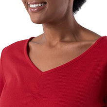 Load image into Gallery viewer, Fruit of the Loom Women's Plus Size Waffle V-Neck Top and Flannel Pant Sleep Set, Radiant Red/Buffalo Check, 2X