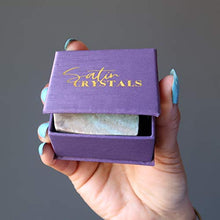 Load image into Gallery viewer, Satin Crystals Larimar Raw Gemstone Slice 2" Collectible Blue Murky Waters Pair, Natural Mineral Healing C68