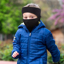 Load image into Gallery viewer, 6 Pieces Kids Fleece Ear Warmer Headband with Neck Gaiter Set Winter Ear Muff Neck Scarf for Child Cycling Skiing (Black, Gray, Dark Blue)