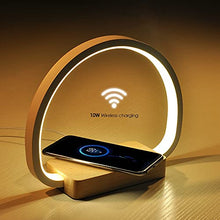 Load image into Gallery viewer, Bedside Table Lamp with USB Port, Table Light with Wireless Charger, Night Light with Touch Control 3 Color Modes&Stepless Dimming for Reading, Bedside, Bedroom, Living Room, Nightstands, Office Use