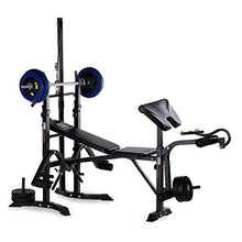 Load image into Gallery viewer, visdron Weightlifting Bench with Weights, Weightlifting Bench Olympic Weight Bench for Full-Body Workout Weightlifting Bench Adjustable with Rack