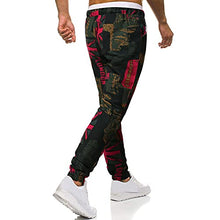 Load image into Gallery viewer, Men's Casual Jogger Pants Plus-Size Trend Retro Ethnic Style Pants with Small Feet Trousers Sweatpants Streetwear (XL, Red)
