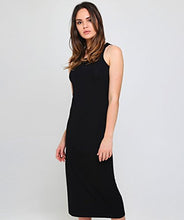 Load image into Gallery viewer, Eileen Fisher Scoop Neck F/L Dress Black Viscose Jersey SM