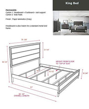 Load image into Gallery viewer, Kings Brand Furniture – Ambroise 6-Piece King Size Bedroom Set, Grey/Black. Bed, Dresser, Mirror, Chest & 2 Night Stands