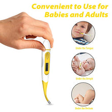 Load image into Gallery viewer, Digital Medical Thermometer for Fever - Oral, Rectal and Underarm Thermometer for Adults, Kids & Babies (Yellow)