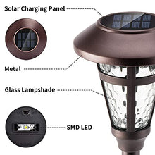 Load image into Gallery viewer, Solpex Solar Pathway Lights Outdoor,6 Pack Solar Garden Lights, Bronze Finshed, Waterproof Solar Walkway Lights Outdoor Lawn, Patio, Yard, Garden, Pathway, Walkway and Driveway.…