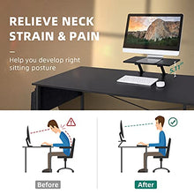 Load image into Gallery viewer, YITAHOME Home Office Desk Chair Set 55 Inches, Ergonomic Adjustable Chair and Computer Desk 400lb Capacity with Storage Bag and Monitor Stand, 360°Chair, Home Furniture Workstation Sets, Black