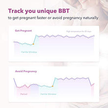 Load image into Gallery viewer, Digital Basal Thermometer, High-Precision Oral Thermometer with Backlit & LCD, 1/100th Degree and Memory Recall Thermometer with APP(iOS & Android) for Nature Family Planning and Fever, Purple