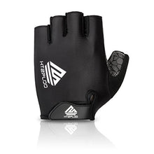 Load image into Gallery viewer, HTZPLOO Bike Gloves Cycling Gloves Mountain Bike Gloves for Men with Anti-slip Shock-absorbing Pad,Light Weight,Nice Fit,Half Finger Biking Gloves (Black,Medium)