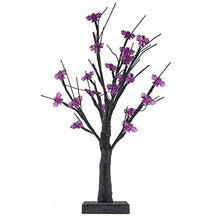 Load image into Gallery viewer, Twinkle Star 24 LED Lighted Halloween Tree, Battery Operated Birch Tree with 24 DIY Bat, Indoor Home Table Desktop Best Halloween Decorations Gift Package