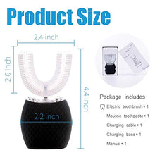 Load image into Gallery viewer, Ultrasonic Toothbrush Automatic Toothbrush Teeth Whitening Toothbrush Manual Toothbrush for Adults 360°Electric Toothbrush Upgraded Rechargeable Washable Travel Home Dual-use (Black)