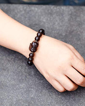 Load image into Gallery viewer, Lightock Fox Ice Obsidian Bracelet Engraved in Sanskrit Six-Word Lucky Bracelet for Women 10mm Beads