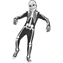 Load image into Gallery viewer, amscan Glow in The Dark X-Ray Skeleton Costume Medium (8-10)- 3 pcs., Multicolored