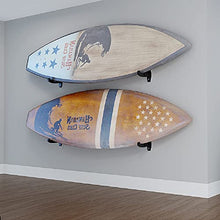 Load image into Gallery viewer, YOU+ Surfboard Wall Mount Surfboard Holder,Wooden Surfboard Wall Mount, Surfboard Rack/Paddle Board Wall Mount, for Storage, Display and Decoration-1 Pair (Black)