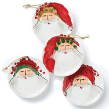 Load image into Gallery viewer, Vietri Old St. Nick Ceramic Ornaments - Handcrafted Christmas Accessory - Assortment of 4