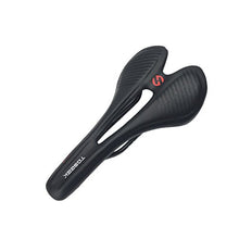 Load image into Gallery viewer, TOSEEK Comfortable Bike Seat Lightweight Carbon Fiber Bicycle Saddle Cushion with Leather Cover for Road Bike and Mountain Bike