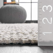 Load image into Gallery viewer, nuLOOM Hand Woven Chunky Natural Jute Farmhouse Runner Rug, 2' 6" x 8', Off-white