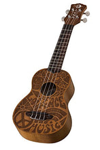 Load image into Gallery viewer, Luna Love Music Peace Mahogany Soprano Ukulele with Gig Bag, Satin Natural