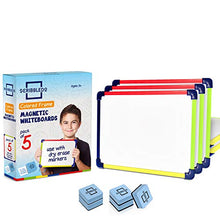 Load image into Gallery viewer, Colored Frame Magnetic Dry Erase White Boards Pack of 5 l 9" X 12" Whiteboard