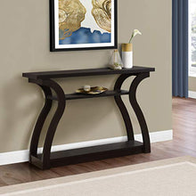 Load image into Gallery viewer, Monarch Specialties 47" Console Table - Sleek and Modern Accent Table for Your Home (Cappuccino/Dark Brown)